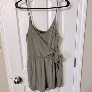 One Clothing Sage Green Wrap Romper